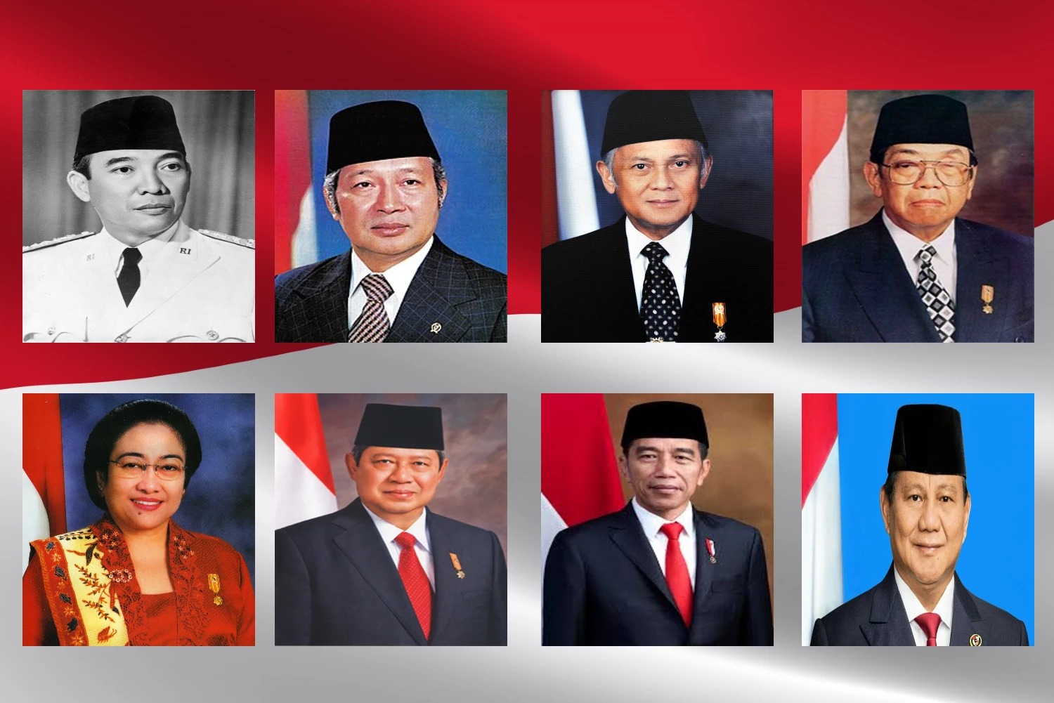 Ini Dia Urutan Presiden Indonesia dari Soekarno Sampai Prabowo Subianto